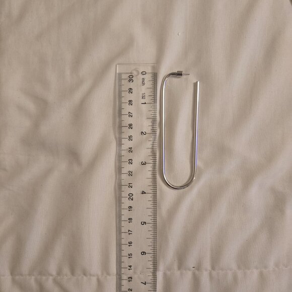 Jennifer Fisher Ruba Silver Plated Oval Hoop earrings - Picture 2 of 2